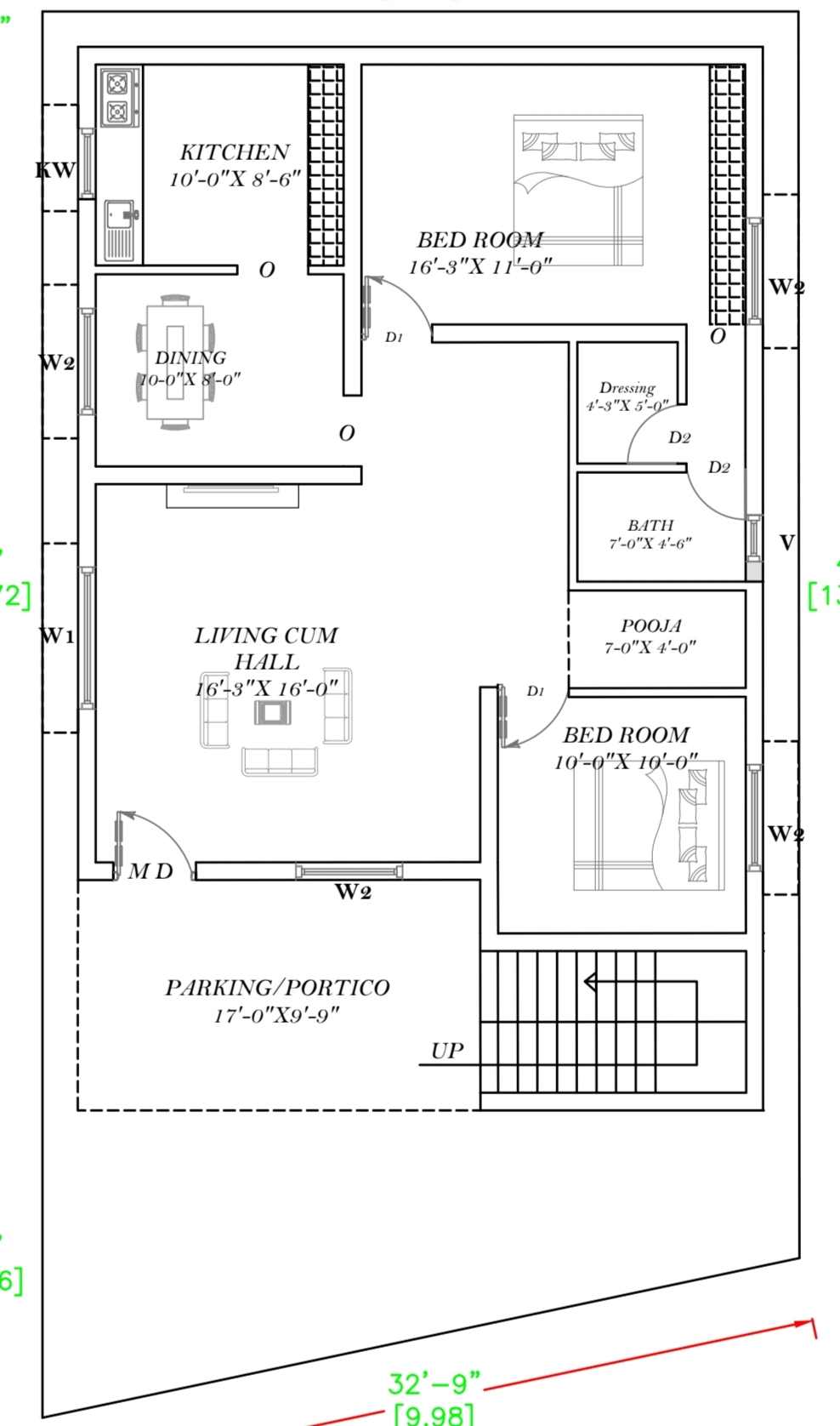 32x45 Elevation Design Indore 32 45