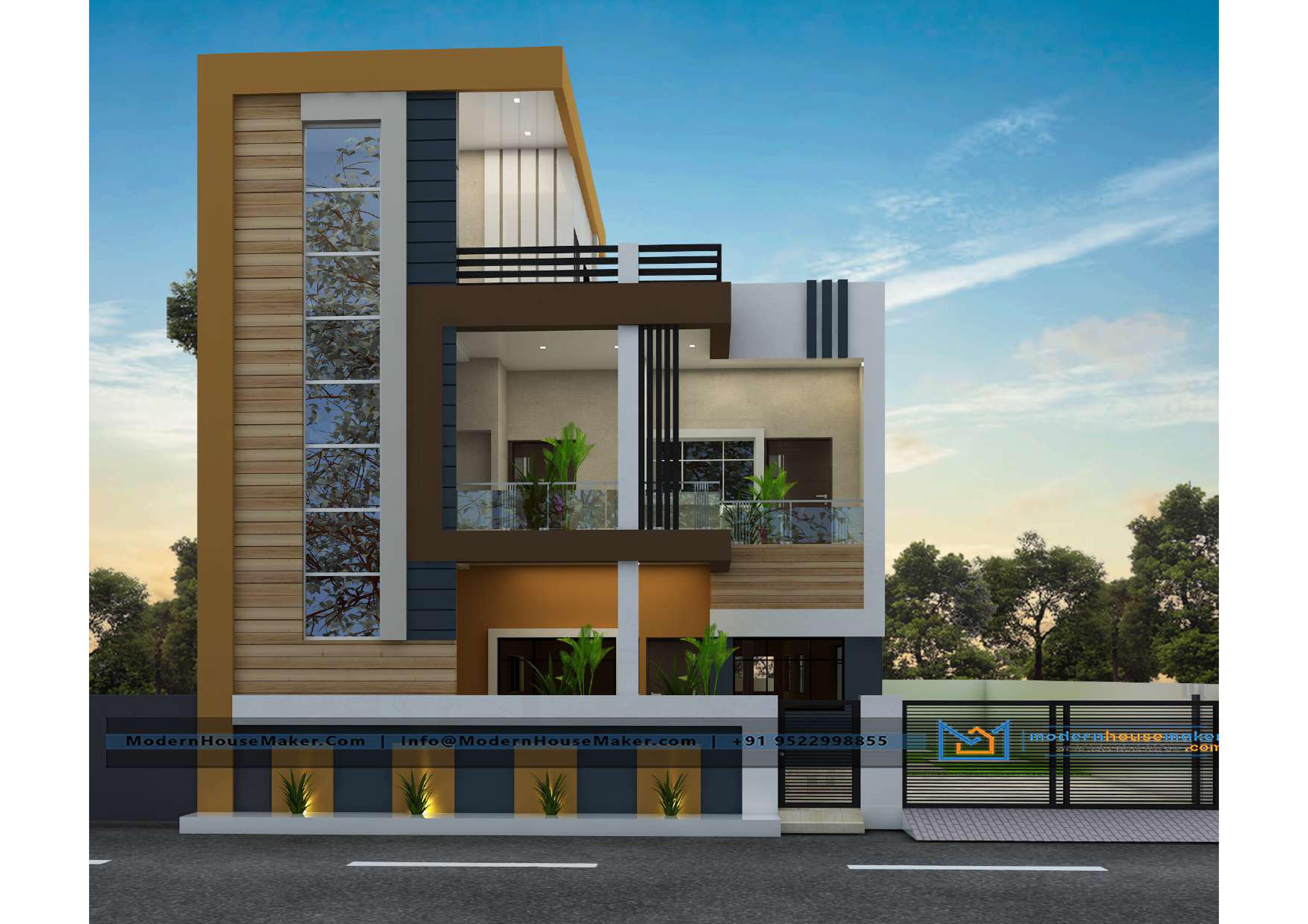 modern residential buildings elevation