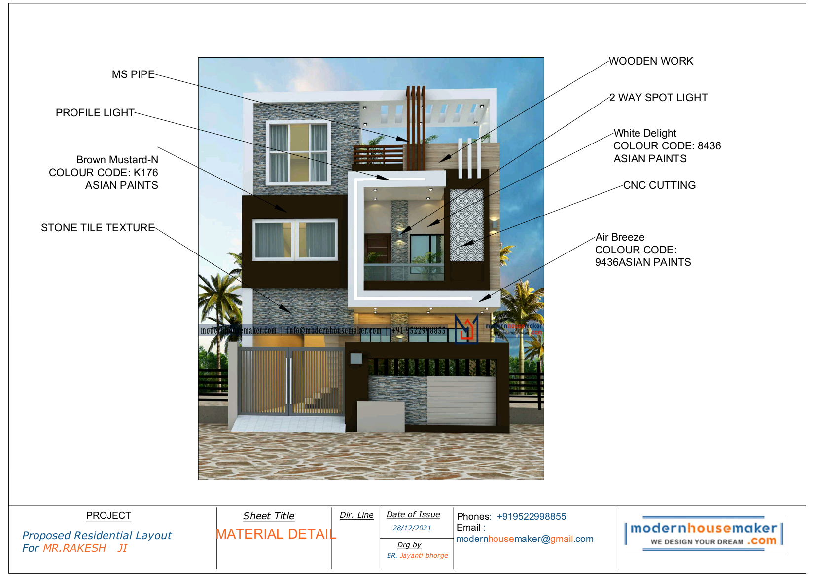 24x52 Elevation Design Indore 24 52 House Plan India 24x52 Elevation Design Indore 24 52 House Plan India