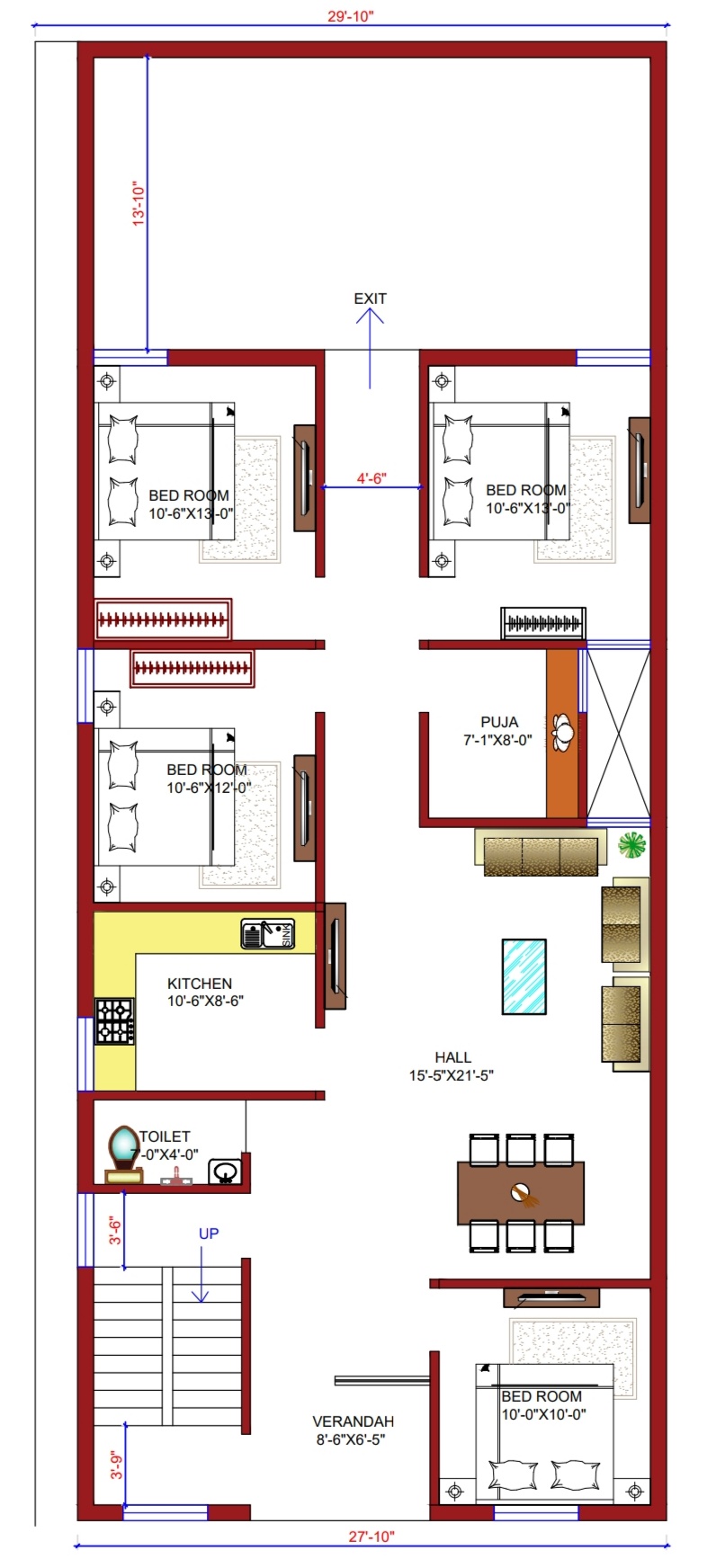 20X50 Floor Plan Floorplans click 20X50 Floor Plan Floorplans click