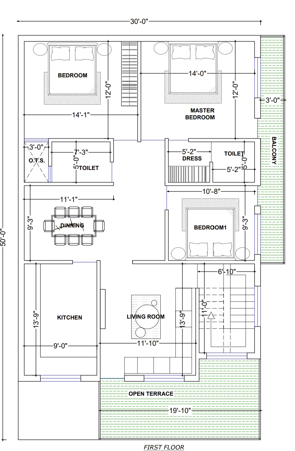 50x60 House Plan 50x60 Front & 3D Elevation Design