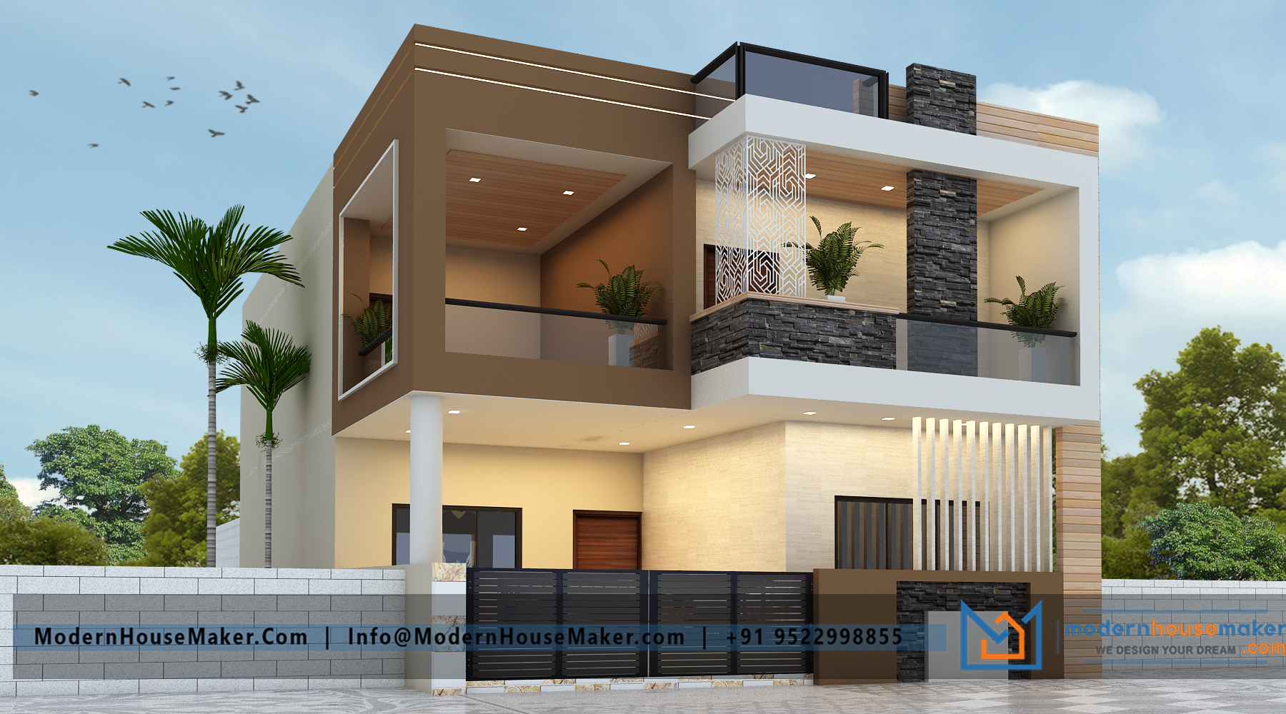 29x54 Elevation Design Indore 29 54