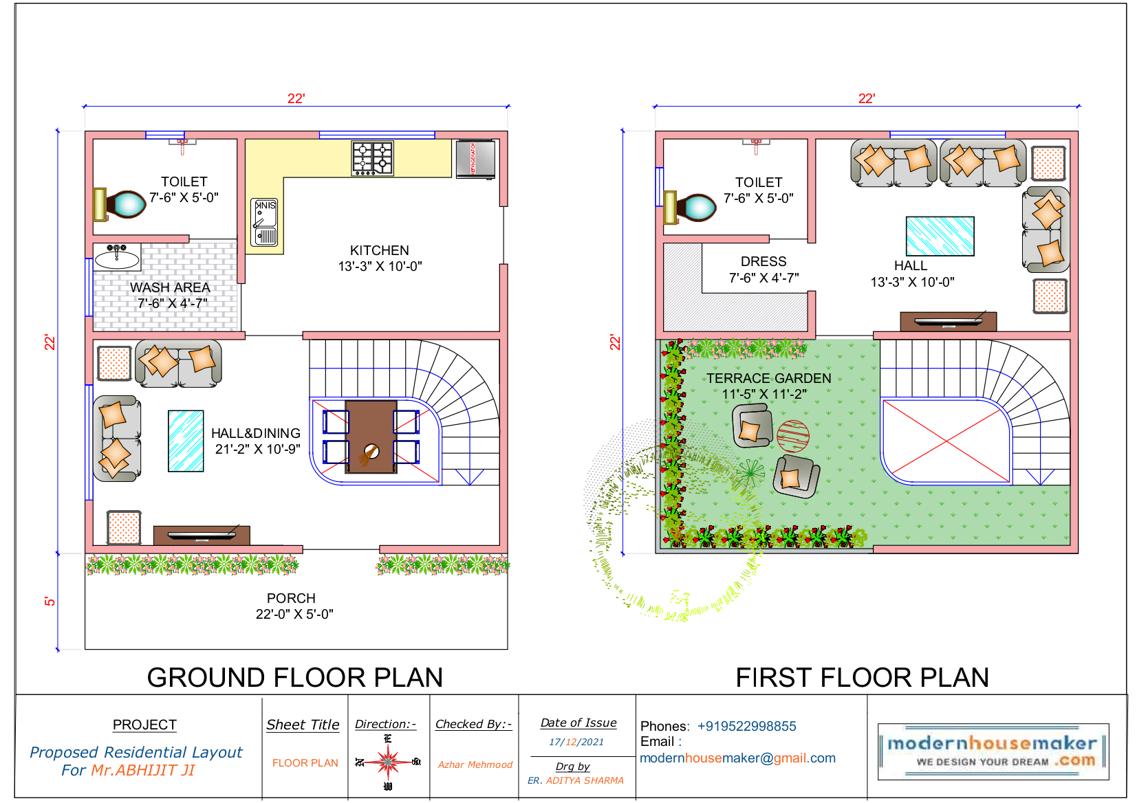 22x22 Elevation Design Indore 22 22 House Plan India 22x22 Elevation Design Indore 22 22 House Plan India