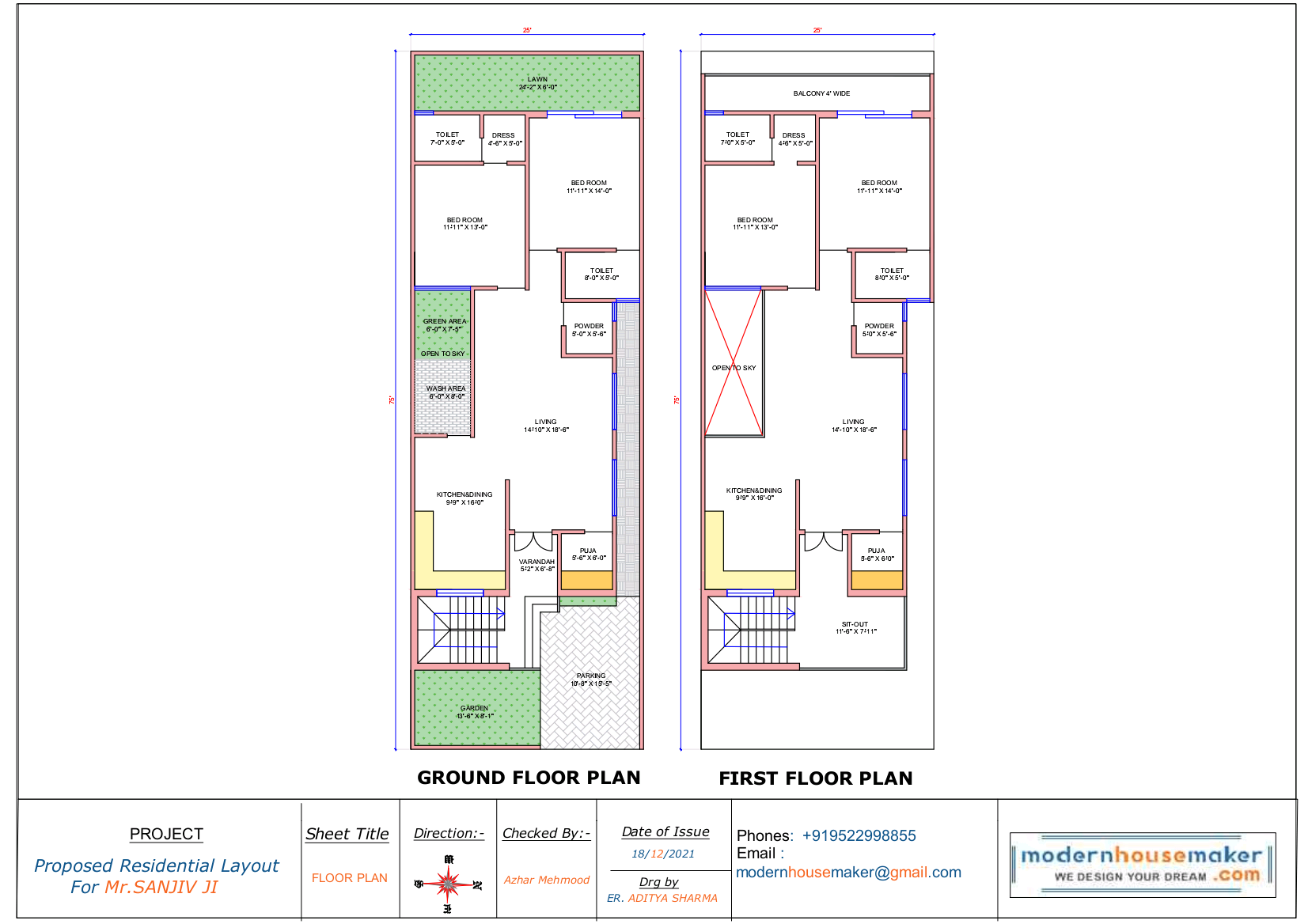 25x75 Elevation Design Indore 25 75 House Plan India 25x75 Elevation Design Indore 25 75 House Plan India