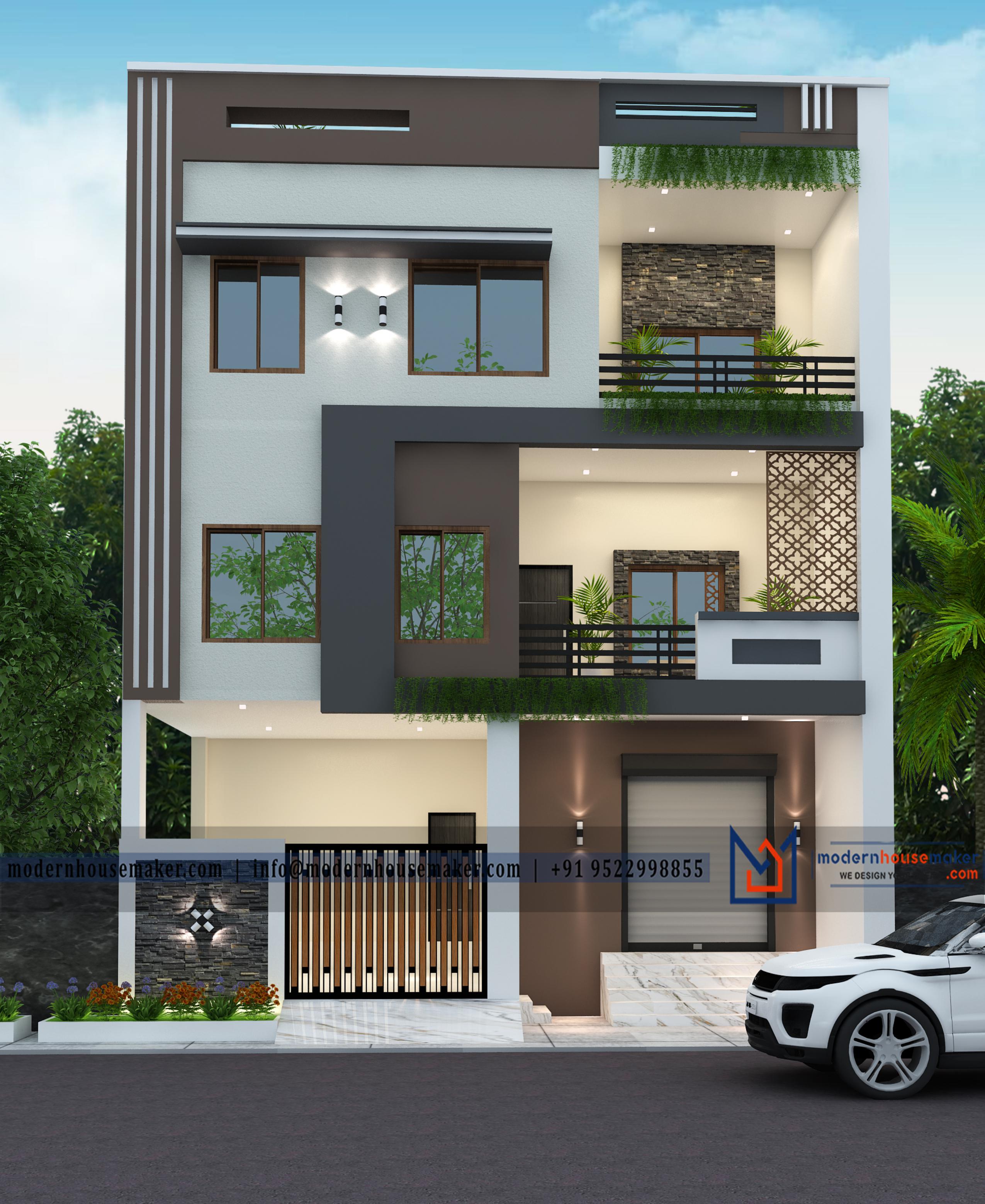30x50 Elevation Design Indore - 30*50 House Plan India